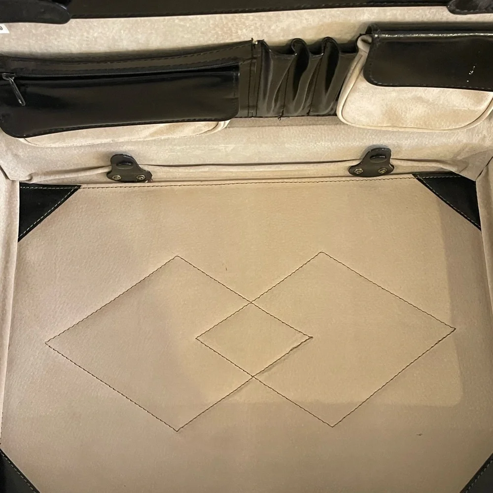 Vintage Black Leather Briefcase